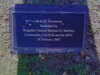 2nd Armored Cavalry Regiment Marker. Click for full size. 2nd Armored Cavalry Regiment Marker image. Click for full size.