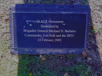 2nd Armored Cavalry Regiment Marker image. Click for full size.