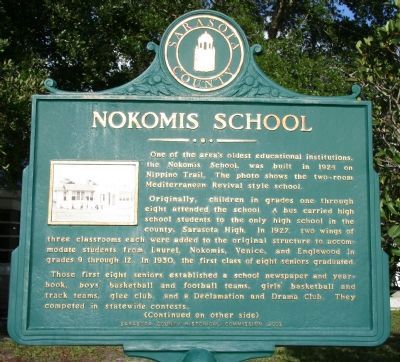 Nokomis School Marker image. Click for full size.