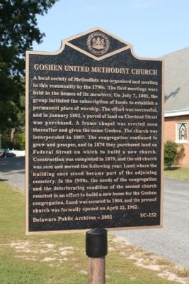 Goshen United Methodist Church Marker image. Click for full size.