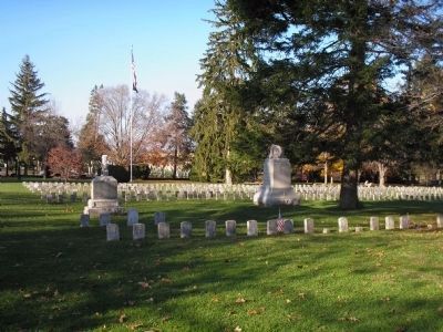 Memorials in Antietam National Cemetery image. Click for full size.