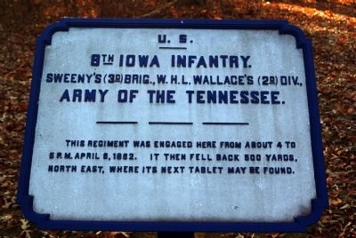 8th Iowa Infantry Marker image. Click for full size.