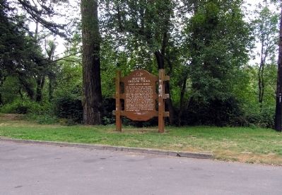Wide View of the Sandy River Bridge Marker. Click for full size. Wide View of the Sandy River Bridge Marker image. Click for full size.