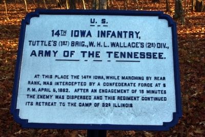 14th Iowa Infantry Marker image. Click for full size.