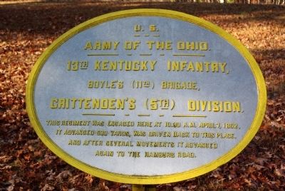 13th Kentucky Infantry Marker image. Click for full size.