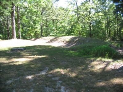 Remains of Confederate Trenches. Click for full size. Remains of Confederate Trenches image. Click for full size.