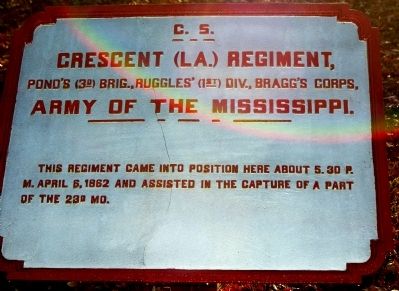 Crescent (La.) Regiment Marker image. Click for full size.