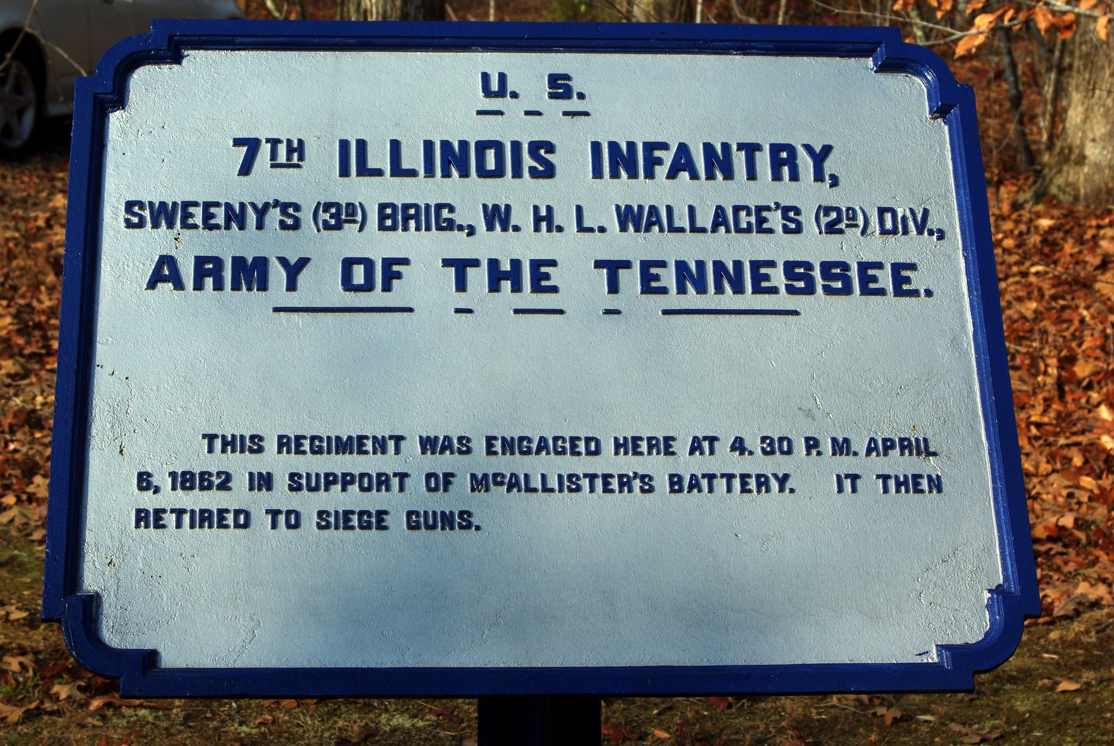 7th Illinois Infantry Marker