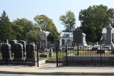 Goshen Cemetery Marker at Chestnut Street entrance image. Click for full size.