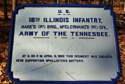 18th Illinois Infantry Marker image. Click for full size.