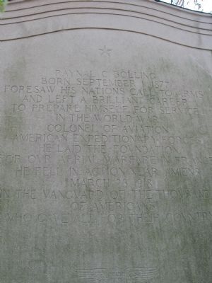 Raynal C. Bolling Memorial. Click for full size. Raynal C. Bolling Memorial image. Click for full size.