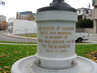 Stamford World War I Memorial image. Click for full size.