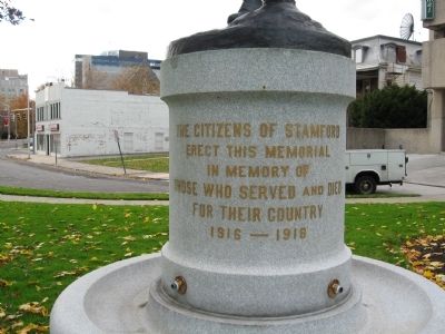 Stamford World War I Memorial. Click for full size. Stamford World War I Memorial image. Click for full size.