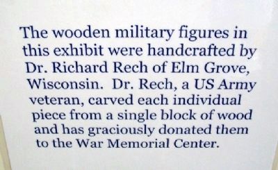 Rech Carvings Exhibit In War Memorial Center image. Click for full size.