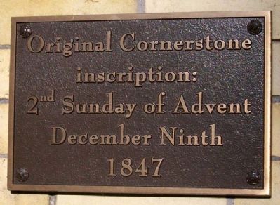 Saint John Cathedral Cornerstone Marker image. Click for full size.