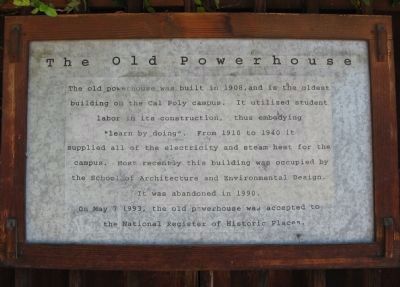The Old Powerhouse Marker image. Click for full size.