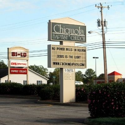 Chiquola Baptist Church Sign image. Click for full size.