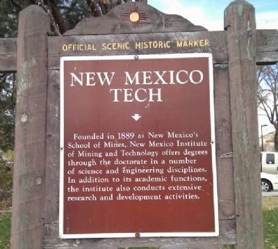 New Mexico Tech Marker image. Click for full size.