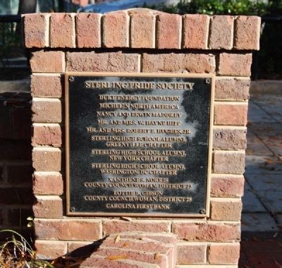 Sterling High School Memorial Marker -<br>Sterling Pride Society image. Click for full size.