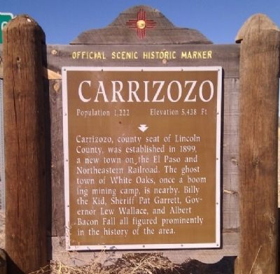 Carrizozo Marker. Click for full size. Carrizozo Marker image. Click for full size.