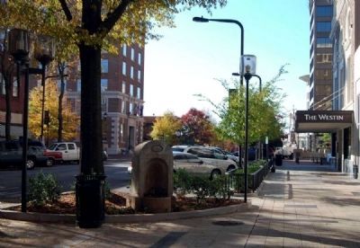 Poinsett's Spring Fountain -<br>Current Location image. Click for full size.