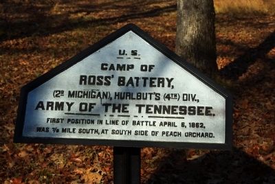Ross's Battery Camp Marker. Click for full size. Ross's Battery Camp Marker image. Click for full size.