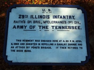29th Illinois Infantry Marker. Click for full size. 29th Illinois Infantry Marker image. Click for full size.
