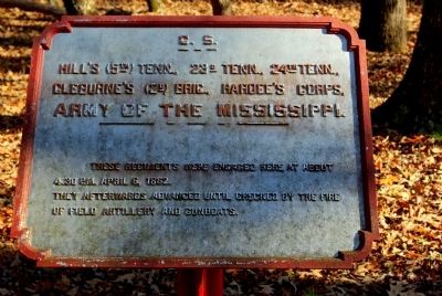 Hill's (5th) Tennessee - 23rd Tennessee - 24th Tennessee Marker image. Click for full size.