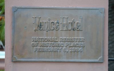 The Hotel Venice Marker image. Click for full size.