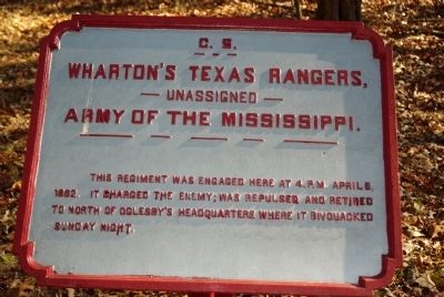 Wharton's Texas Rangers Marker. Click for full size. Wharton's Texas Rangers Marker image. Click for full size.