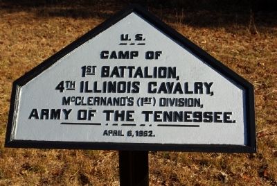 1st Battalion, 4th Illinois Cavalry Camp Marker image. Click for full size.