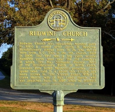 Redwine Church Marker image. Click for full size.