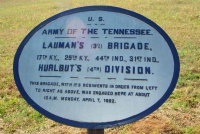 Lauman's Brigade Marker image. Click for full size.