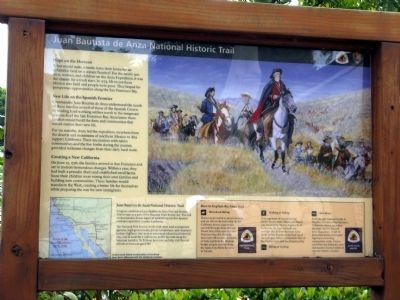 Juan Bautista de Anza National Historic Trail Marker image. Click for full size.