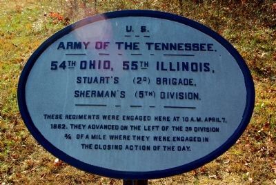 54th Ohio Infantry - 55th Illinois Infantry Marker image. Click for full size.