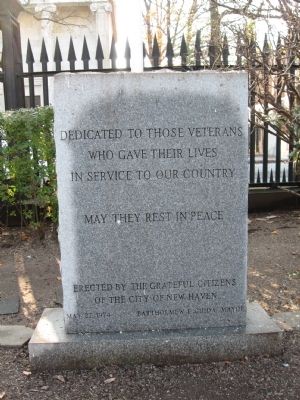 Grove Street Cemetery Veterans Memorial image. Click for full size.