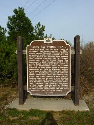 Green Bay Ethnic Trail Marker image. Click for full size.