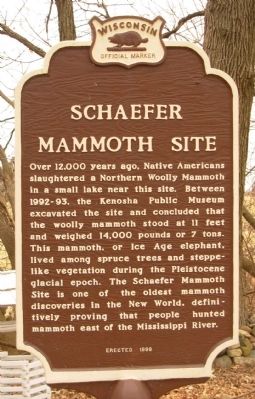 Schaefer Mammoth Site Marker image. Click for full size.