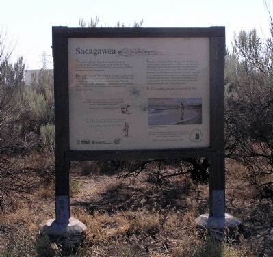 Sacagawea Marker. Click for full size. Sacagawea Marker image. Click for full size.