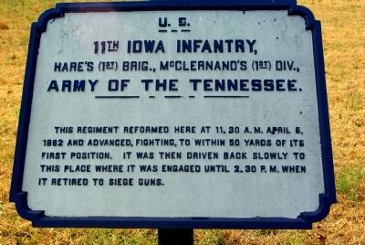 11th Iowa Infantry Marker image. Click for full size.