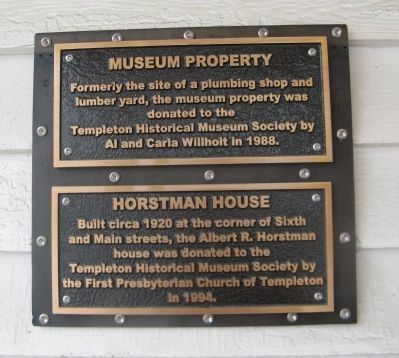 Museum Property / Horstman House Marker image. Click for full size.