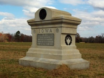 16th Iowa Infantry Marker. Click for full size. 16th Iowa Infantry Marker image. Click for full size.