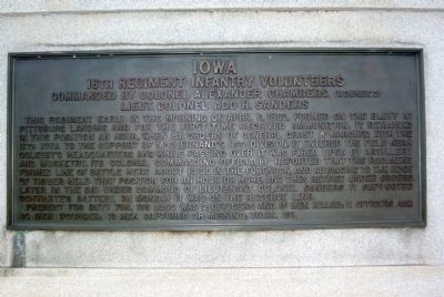 16th Iowa Infantry Marker. Click for full size. 16th Iowa Infantry Marker image. Click for full size.