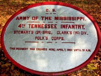 4th Tennessee Infantry Marker image. Click for full size.