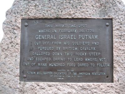 Putnam's Escape Marker. Click for full size. Putnam's Escape Marker image. Click for full size.