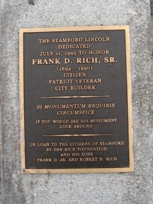 The Stamford Lincoln Marker image. Click for full size.
