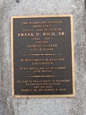 The Stamford Lincoln Marker image. Click for full size.