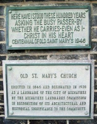Old St. Mary's Church Markers. Click for full size. Old St. Mary's Church Markers image. Click for full size.