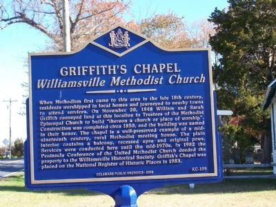 Griffith's Chapel Marker image. Click for full size.