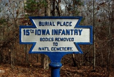 15th Iowa Infantry Marker. Click for full size. 15th Iowa Infantry Marker image. Click for full size.